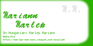 mariann marlep business card